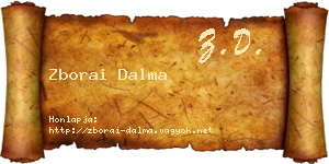 Zborai Dalma névjegykártya